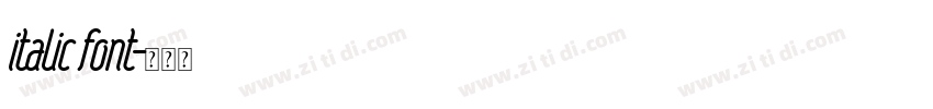 italic font字体转换